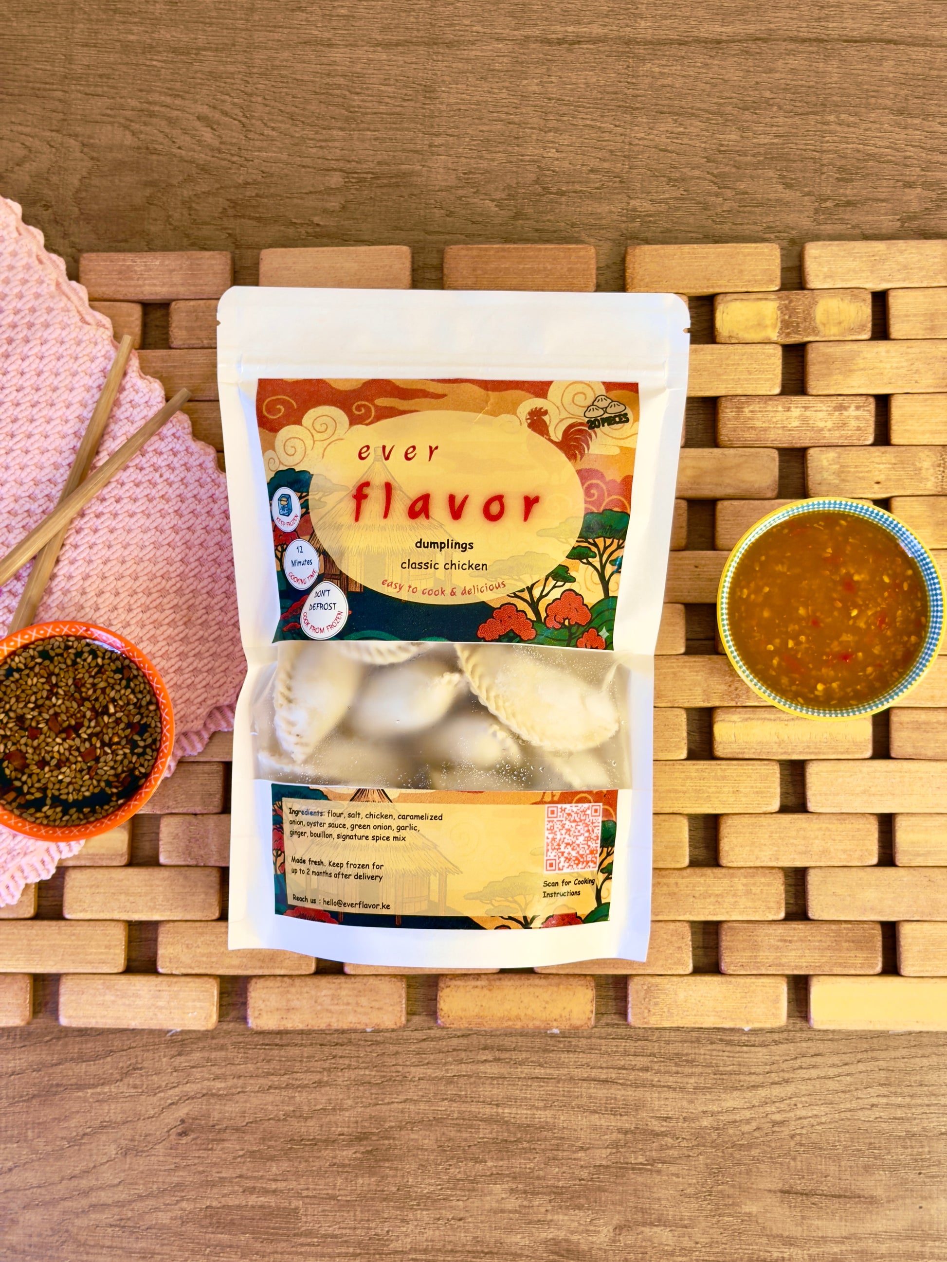 Classic Chicken Dumplings (20 pcs) + Free Sauce